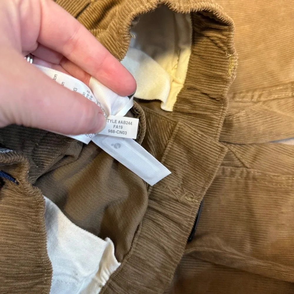J.Crew XS Brown Corduroy‎ Belted Pants